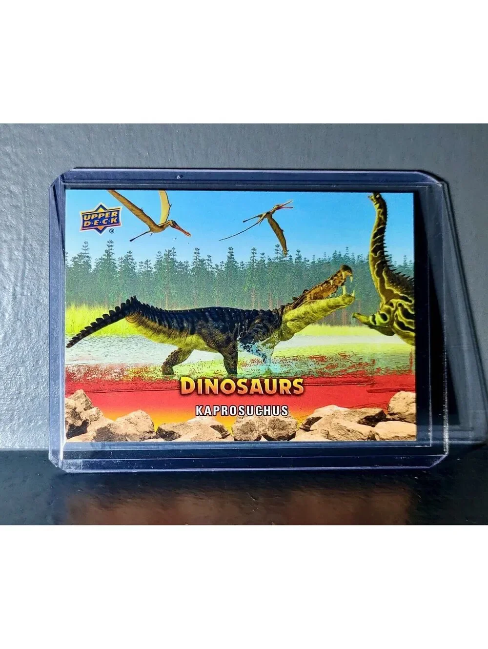 2015 Upper Deck Dinosaurs Kaprosuchus Extinction Red Parallel #68 Card